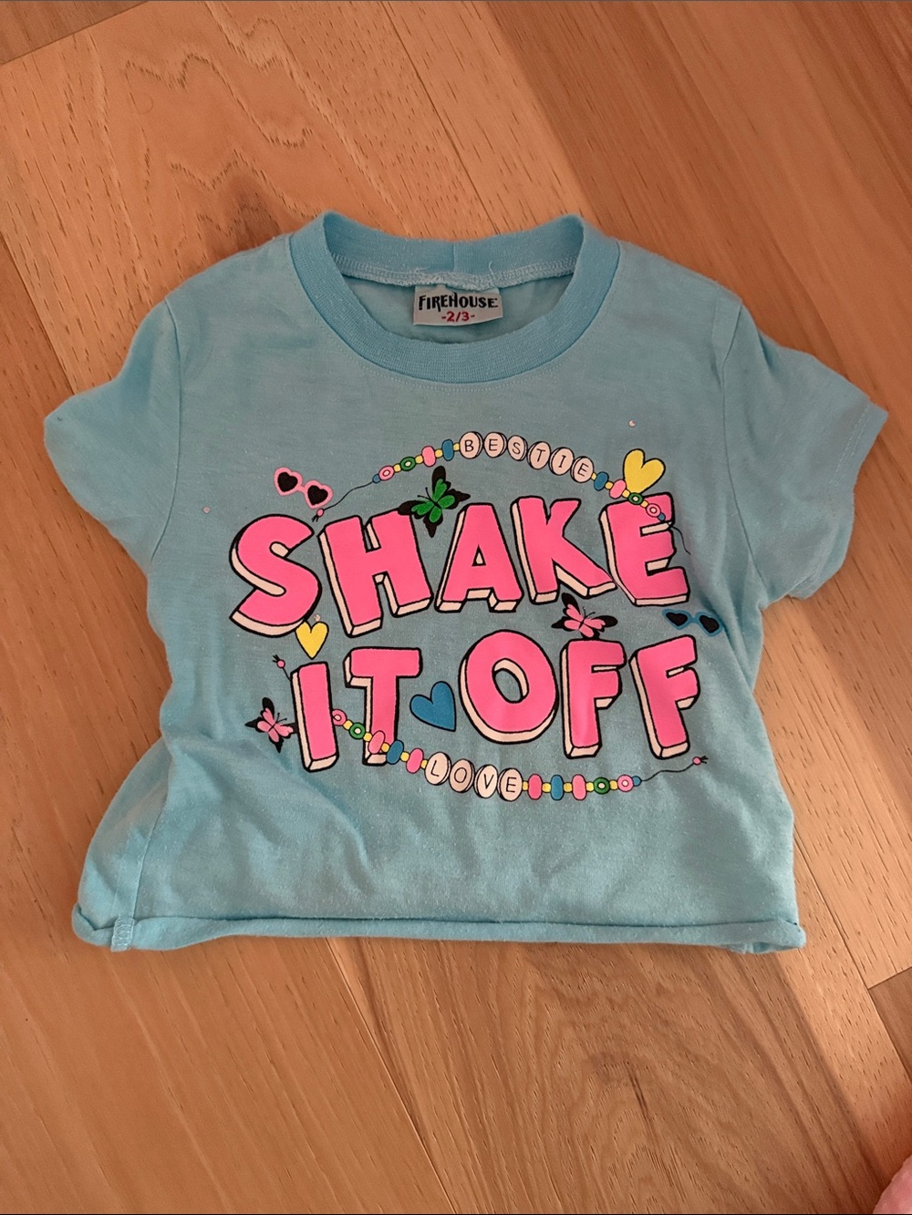 Firehouse Light Blue "Shake It Off" Graphic Tee for Kids